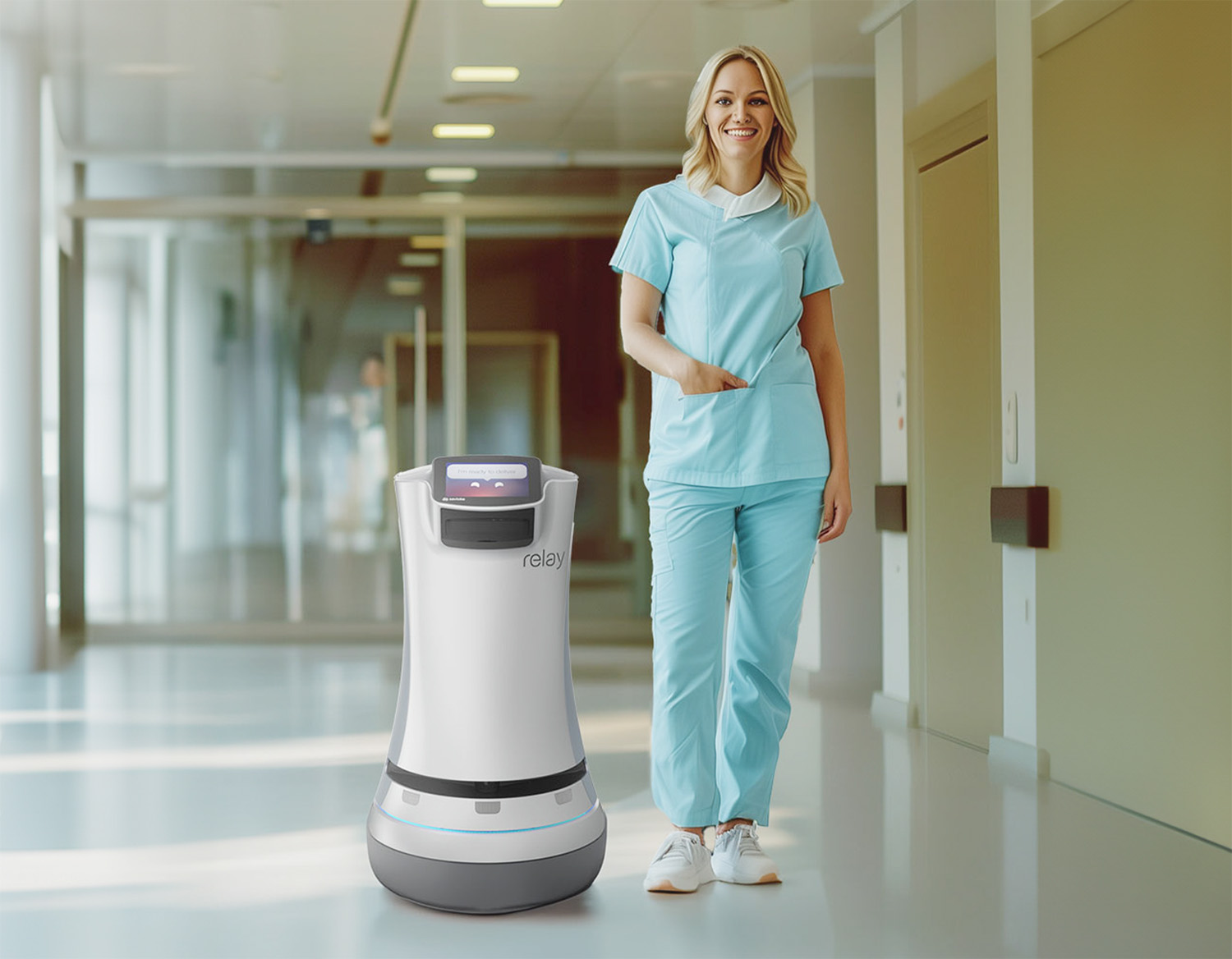 Hospital delivery robots